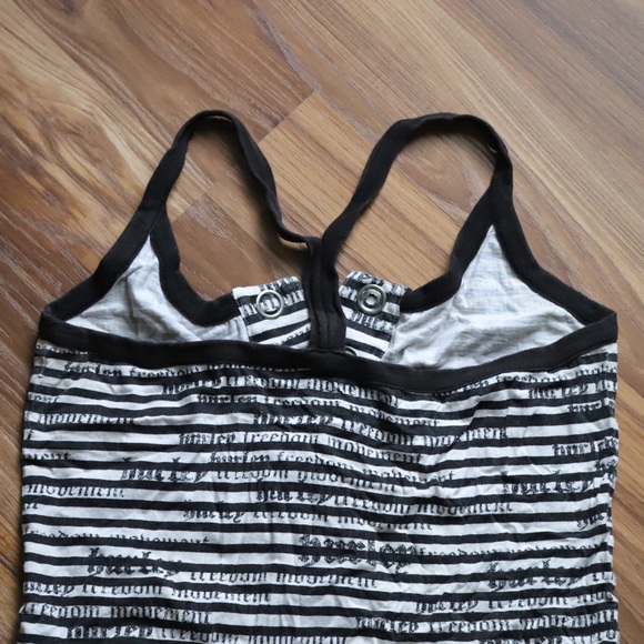 Hurley black and white text T back tank top size M - Picture 3 of 4